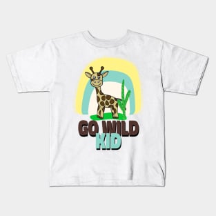 BABY Giraffe Art Go Wild Kid Giraffe Lover Kids T-Shirt